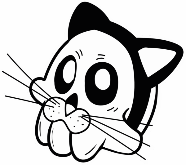 Cat Skull Sticker