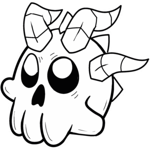 Horned Skull Sticker