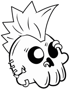 Punk Skull Sticker