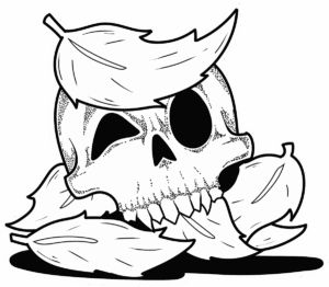 Halloween Skull Sticker