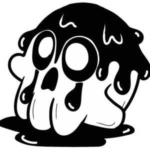 Slimy Skull Sticker