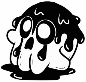 Slimy Skull Sticker