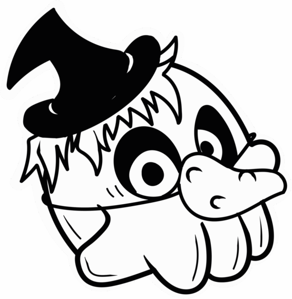 Witch Skull Sticker