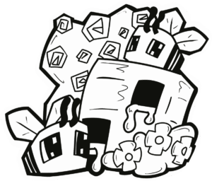 Minecraft Bee Sticker