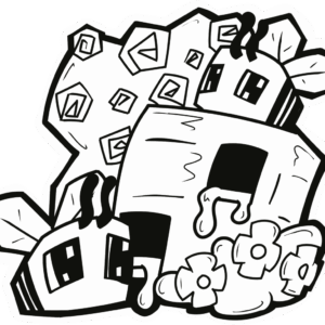 Minecraft Bee Sticker
