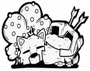 Minecraft Fox Sticker