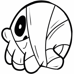 Mummy Skull Sticker