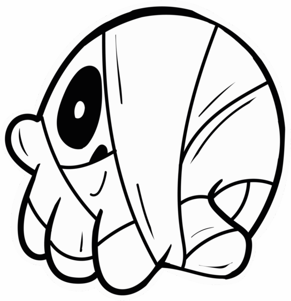 Mummy Skull Sticker
