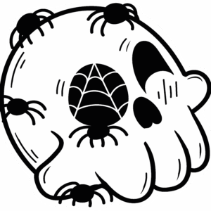 Spider Skull Sticker