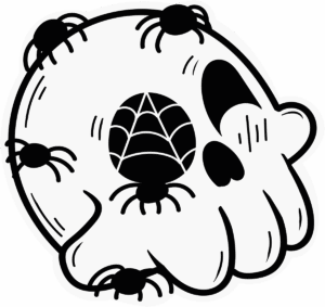 Spider Skull Sticker