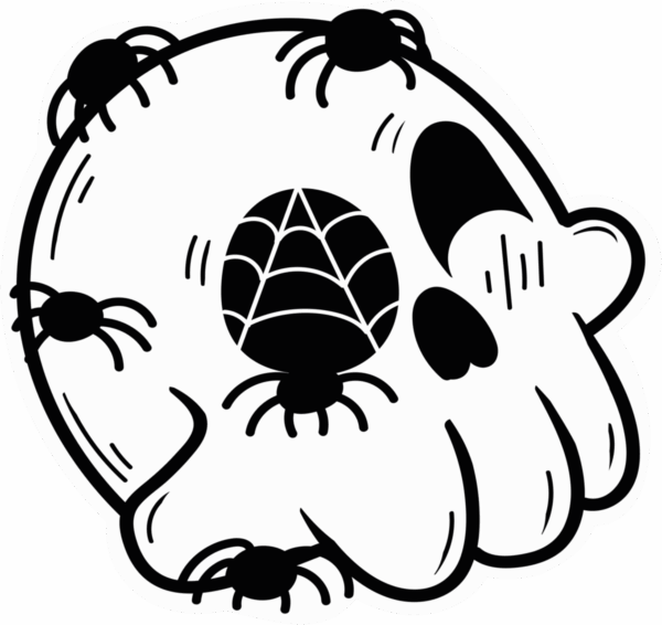 Spider Skull Sticker