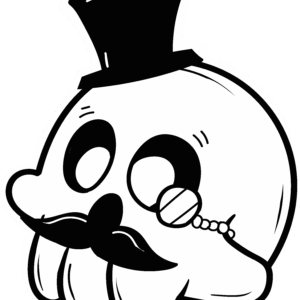 Top Hat Skull Sticker